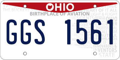 OH license plate GGS1561