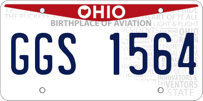 OH license plate GGS1564