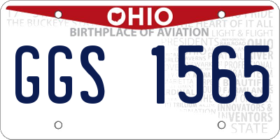 OH license plate GGS1565