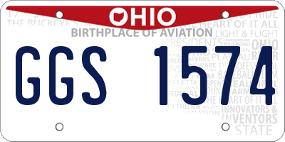 OH license plate GGS1574