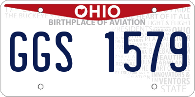 OH license plate GGS1579