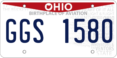 OH license plate GGS1580