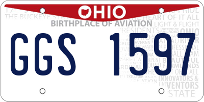 OH license plate GGS1597