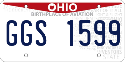 OH license plate GGS1599