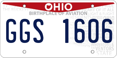 OH license plate GGS1606