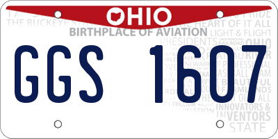 OH license plate GGS1607