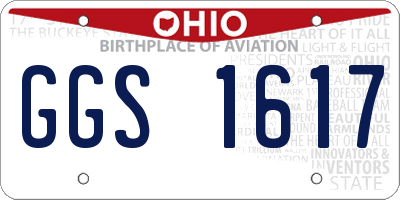 OH license plate GGS1617