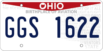 OH license plate GGS1622