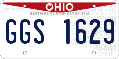 OH license plate GGS1629