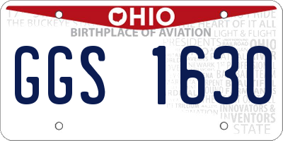 OH license plate GGS1630