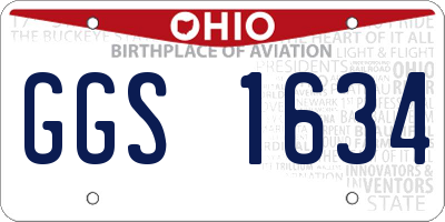 OH license plate GGS1634