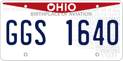 OH license plate GGS1640