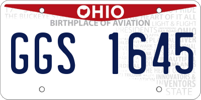 OH license plate GGS1645