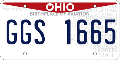 OH license plate GGS1665