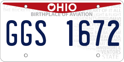 OH license plate GGS1672