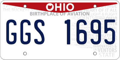 OH license plate GGS1695