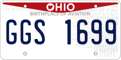 OH license plate GGS1699