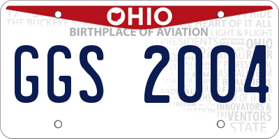 OH license plate GGS2004