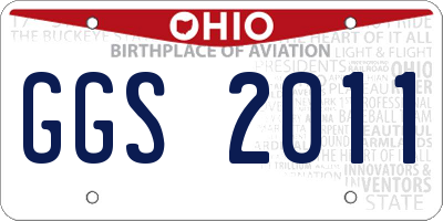 OH license plate GGS2011