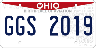 OH license plate GGS2019