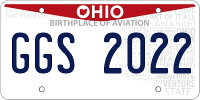 OH license plate GGS2022