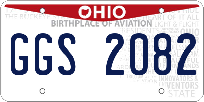 OH license plate GGS2082