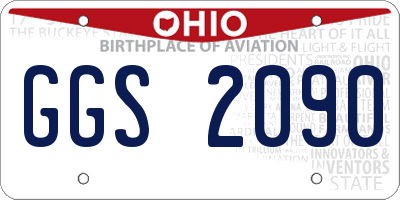 OH license plate GGS2090