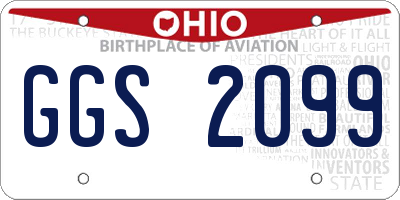 OH license plate GGS2099