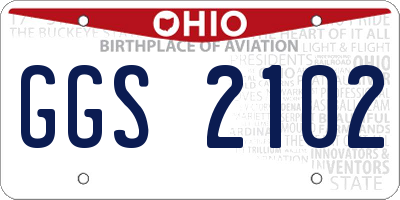 OH license plate GGS2102