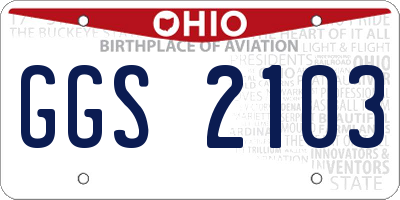 OH license plate GGS2103