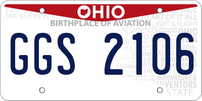 OH license plate GGS2106