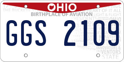OH license plate GGS2109