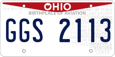OH license plate GGS2113