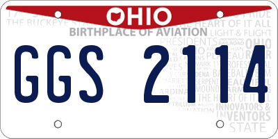 OH license plate GGS2114
