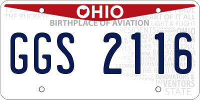 OH license plate GGS2116
