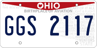 OH license plate GGS2117