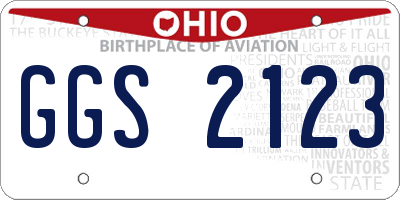 OH license plate GGS2123
