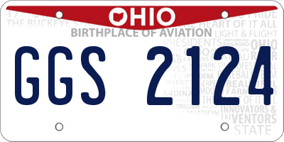 OH license plate GGS2124
