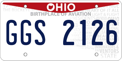 OH license plate GGS2126