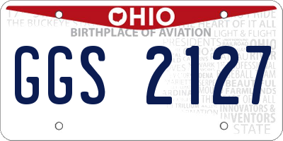 OH license plate GGS2127