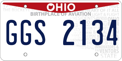 OH license plate GGS2134