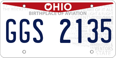 OH license plate GGS2135
