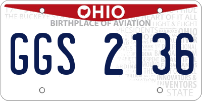 OH license plate GGS2136