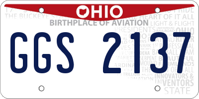 OH license plate GGS2137