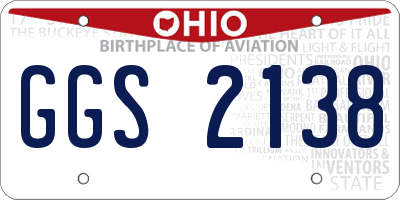 OH license plate GGS2138
