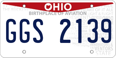 OH license plate GGS2139