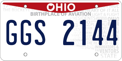 OH license plate GGS2144