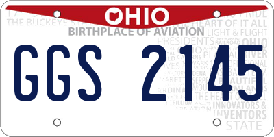 OH license plate GGS2145