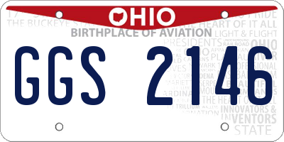 OH license plate GGS2146