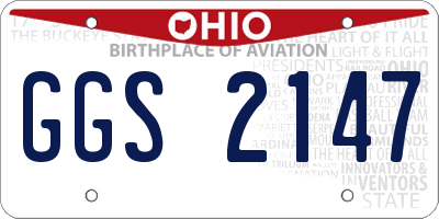 OH license plate GGS2147